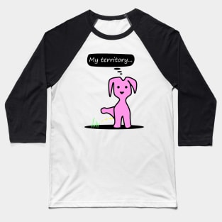 Cute pissing dog Baseball T-Shirt